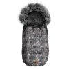 Sensillo Olaf Bag - dots graphite zimný fusak s kožušinkou