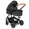 Lionelo Amber kombinovaný kočík 3v1 - Black Silver