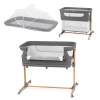 MoMi Detská postieľka 4v1 SMART BED sivá