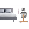 MoMi Detská postieľka 4v1 SMART BED sivá