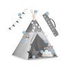 Nukido Teepee stan so svetielkami šedý