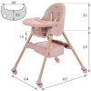 Kidwell KARIMI 2v1 pink detská jedálenská stolička