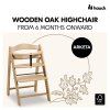 Hauck Arketa Oak drevená stolička na kŕmenie - Beech blackwashed