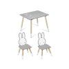 RICOKIDS stolík detský set + 2 stoličky Zajačik