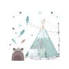 Nukido Teepee detský stan tyrkysový s hviezdičkami