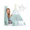 Nukido Teepee detský stan tyrkysový s hviezdičkami