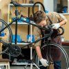 Humberg servisný stojan na bicykel hliník strieborný