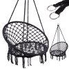 vyrp13 6585Stork s nest chair swing with backrest black 80cm 88645