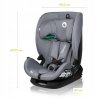 Lionelo Detská autosedačka LAVENDER ISOFIX+I-SIZE (76-150cm) (Farba Grey Stone)