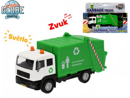 32069 kovove popelarske auto se svetlem a zvukem 15 cm kids globe