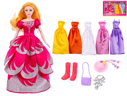 32612 modni panenka s 5 ks satu a doplnky 29 cm mikro trading