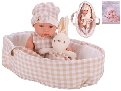 32630 miminko s tvrdym telem nositkem a zajickem 33 cm mikro trading