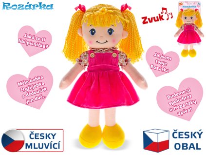 32681 cesky mluvici panenka rozarka blondynka 35 cm mikro trading