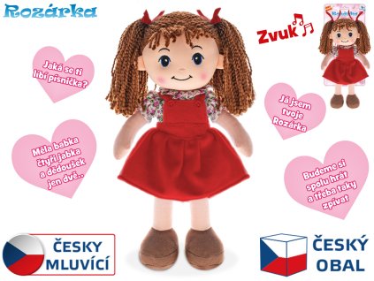 32684 cesky mluvici panenka rozarka brunetka 35 cm mikro trading