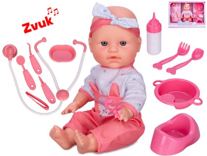 32720 curajici miminko se zvukem a doplnky 30 cm mikro trading