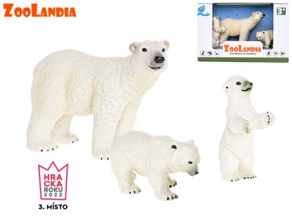 32789 figurka ledni medved s mladaty zoolandia
