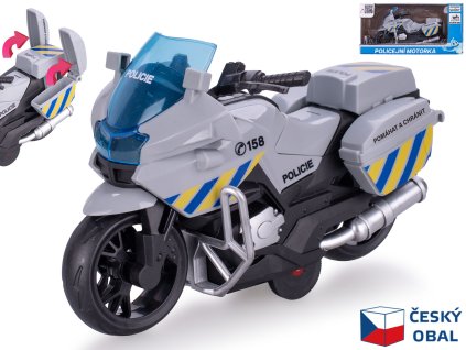 33032 policejni motorka cz na zpetny chod 16 cm mikro trading