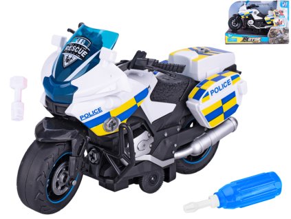 33044 sroubovaci policejni motorka na setrvacnik 22 cm mikro trading