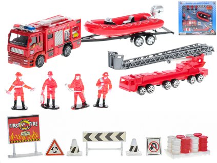 33095 hasicska sada kovova vozidla a figurky mikro trading