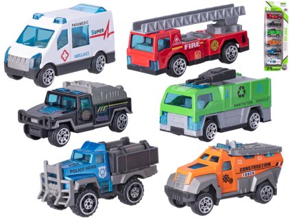 33104 sada kovovych auticek 6 ks mikro trading