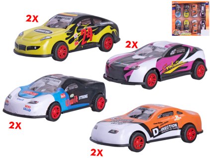 33110 kovove sportovni auto na zpetny chod 8 5 cm 4 druhy mikro trading