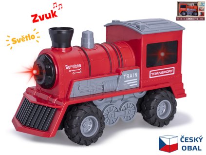 33134 cervena lokomotiva 1 16 na setrvacnik se svetlem a zvukem 22 5 cm mikro trading