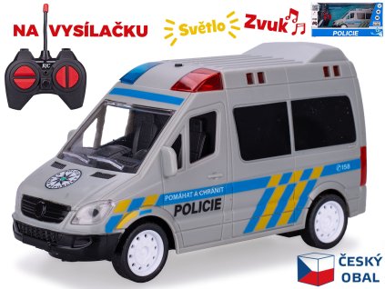33191 rc policejni auto cz se svetlem a zvukem 17 cm 27 mhz mikro trading