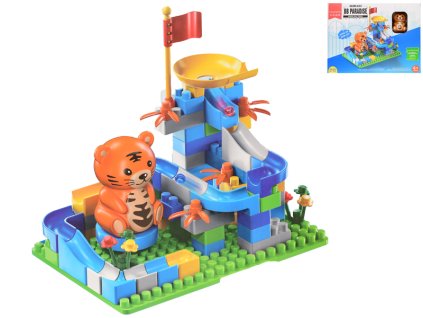 33227 stavebnice s drahou a zviratkem 87 dilku mikro trading