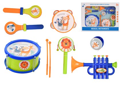 33254 sada hudebnich nastroju s palickami 7 ks mikro trading