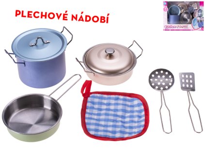 33317 plechova sada nadobi 8 ks mikro trading