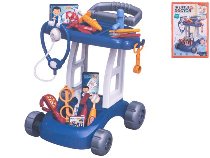 33350 modry doktorsky vozik s doplnky mikro trading