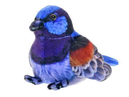 33491 plysovy ptak modroplastnik 11 cm mikro trading