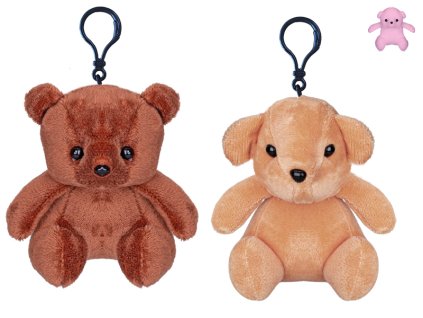 33614 plysovy privesek na klice medvidek 10 cm 3 barvy mikro trading