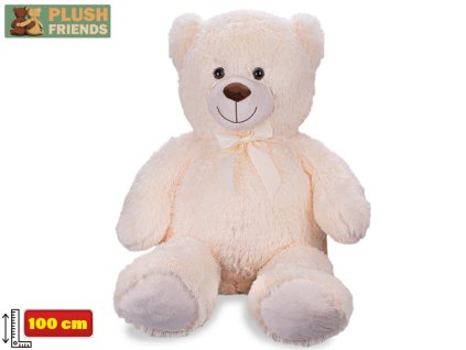 33641 plysovy medved kremovy s masli 100 cm plush friends