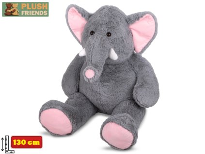 33656 plysovy slon sedy 130 cm plush friends