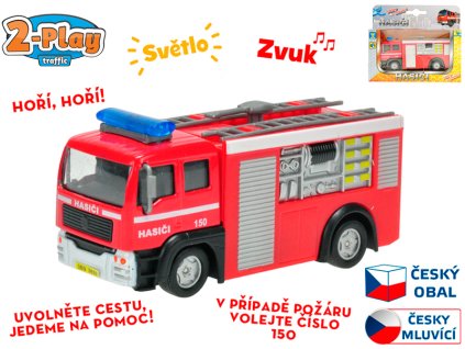 33962 cesky mluvici kovove hasicske auto cz se svetlem 12 cm 2 play