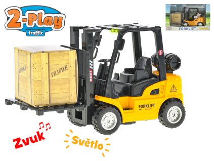 33974 kovovy vysokozdvizny vozik se svetlem a zvukem 14 cm 2 play