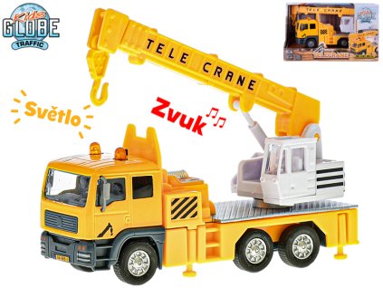 33977 kovovy jerab se svetlem a zvukem 15 cm kids globe