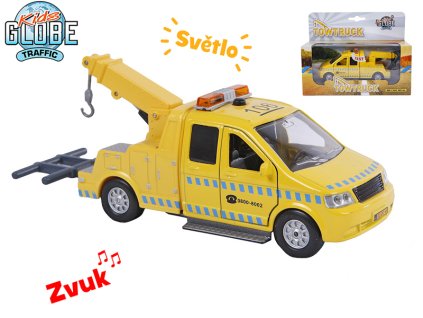 34013 kovovy odtahovy vuz se svetlem a zvukem 16 cm kids globe