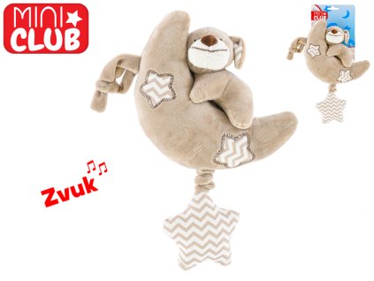 34217 plysovy mesicek s pejskem a hracim strojkem 30 cm mini club