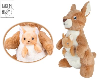 34262 plysovy klokan s mladetem 32 cm take me home