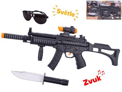 35041 detsky samopal se svetlem zvukem a doplnky 44 cm