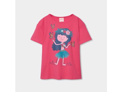 Červené dívčí triko Boboli