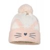 Pletená zimní čepice s kočkou