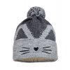 PLetená zimní čepice s kočkou