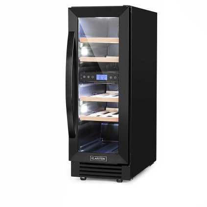 Dvouzónová vinotéka Klarstein Vinovilla 17 Built-in Duo Onyx Edition, 17 lahví