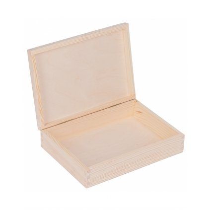 12260 drevena krabicka plocha 24 x 17 cm