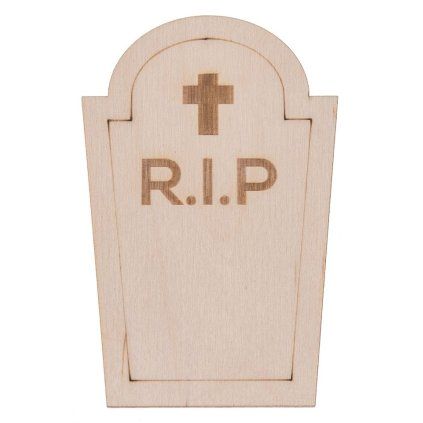 drewniany nagrobek rip