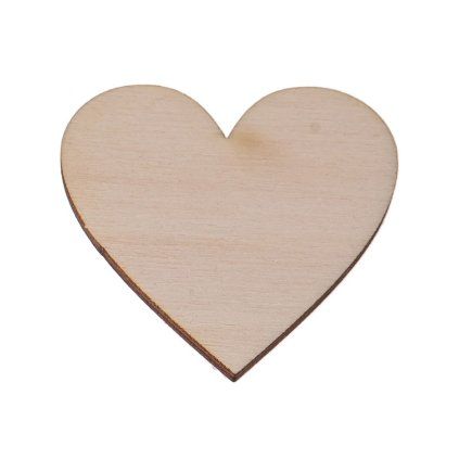 drewniane serce 4x4 cm 1 szt