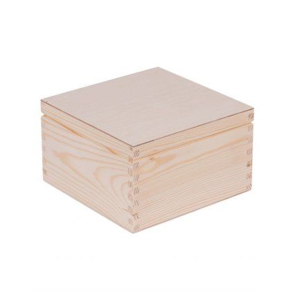 13292 drevena krabicka 20x20 cm